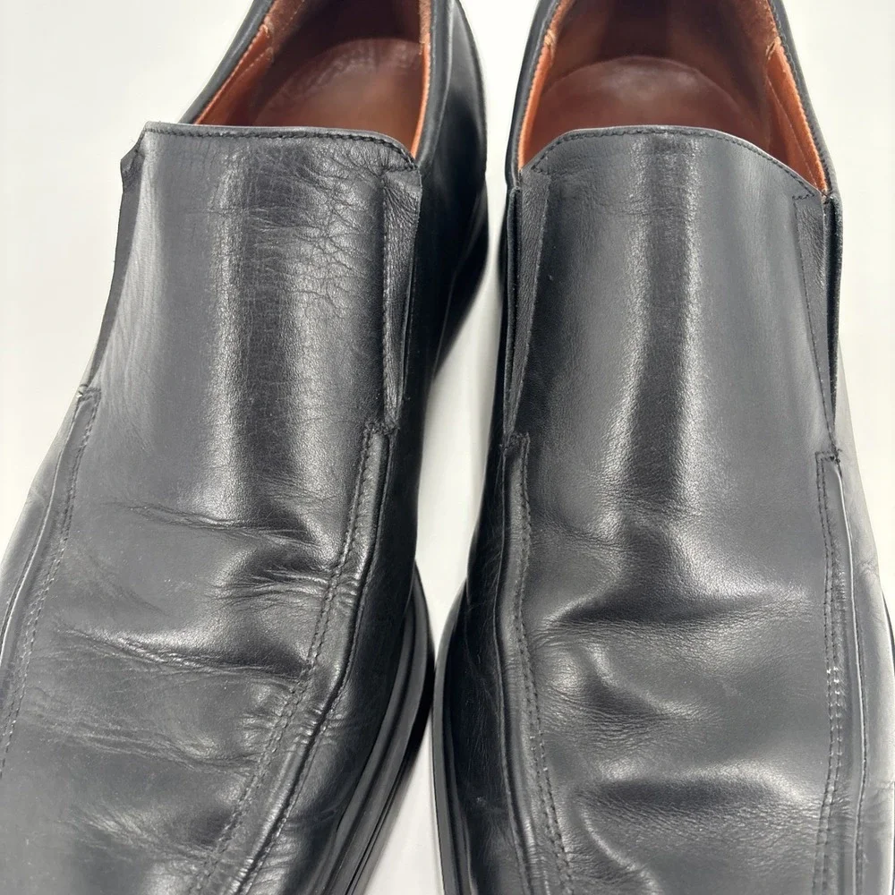 Donald J Pliner Loafers Black Leather Dress Shoes Slip On Men's Size 10M